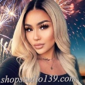 Blonde ombre lace front wig